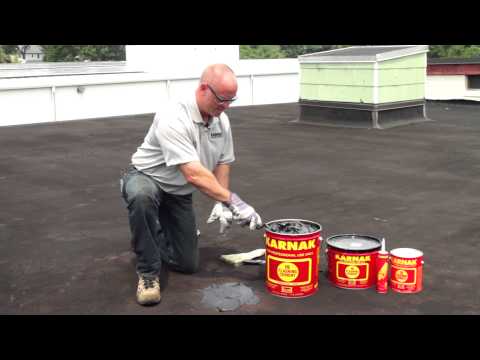 How to repair leaks permanently on flat roofs Karnak 19 Professional Grade Flashing Cement