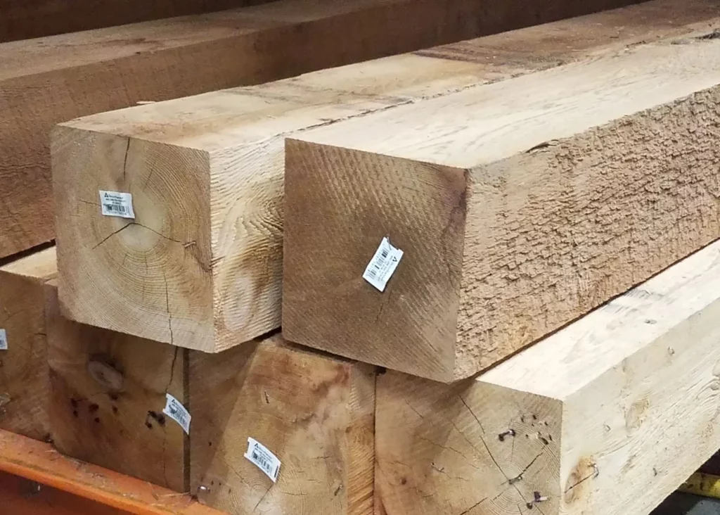 6x6 lumber weight - A stack of 6x6 lumber