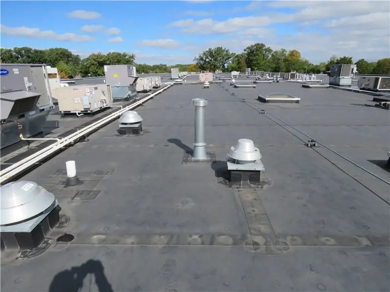 An EPDM single-ply roofing membrane.