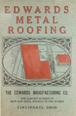Historic roofing brochure for metal roofing from 1909
