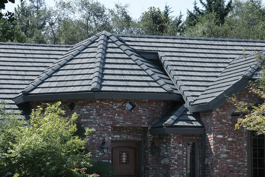 Lightweight concrete roof tiles.