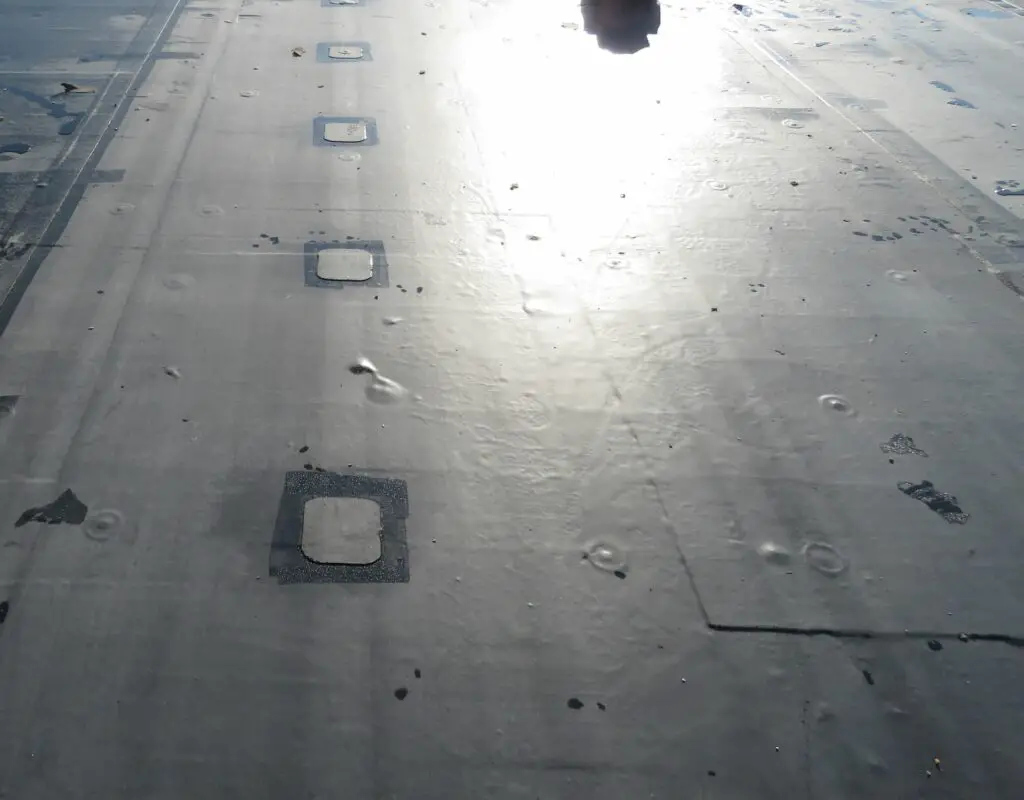 Patches on an EPDM roof