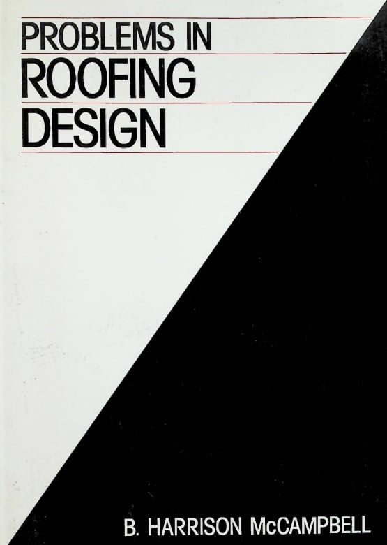 The front cover of the book Problems in Roofing Design by B. Harrison McCampbell.