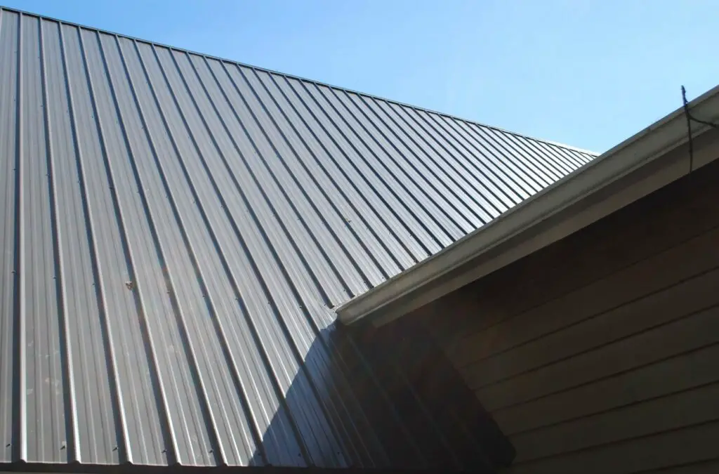 Ribbed metal "R-Panel" roof
