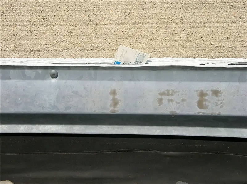 Sealant deteriorates. It’s a fact. A common roof maintenance item is the replacement of old sealant at the top of the flashing at parapet walls and rooftop structures.