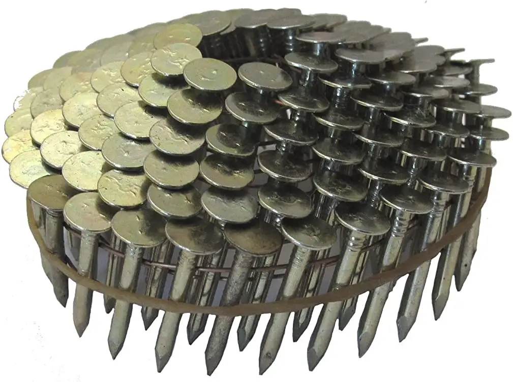 A coil of roofing nails.
