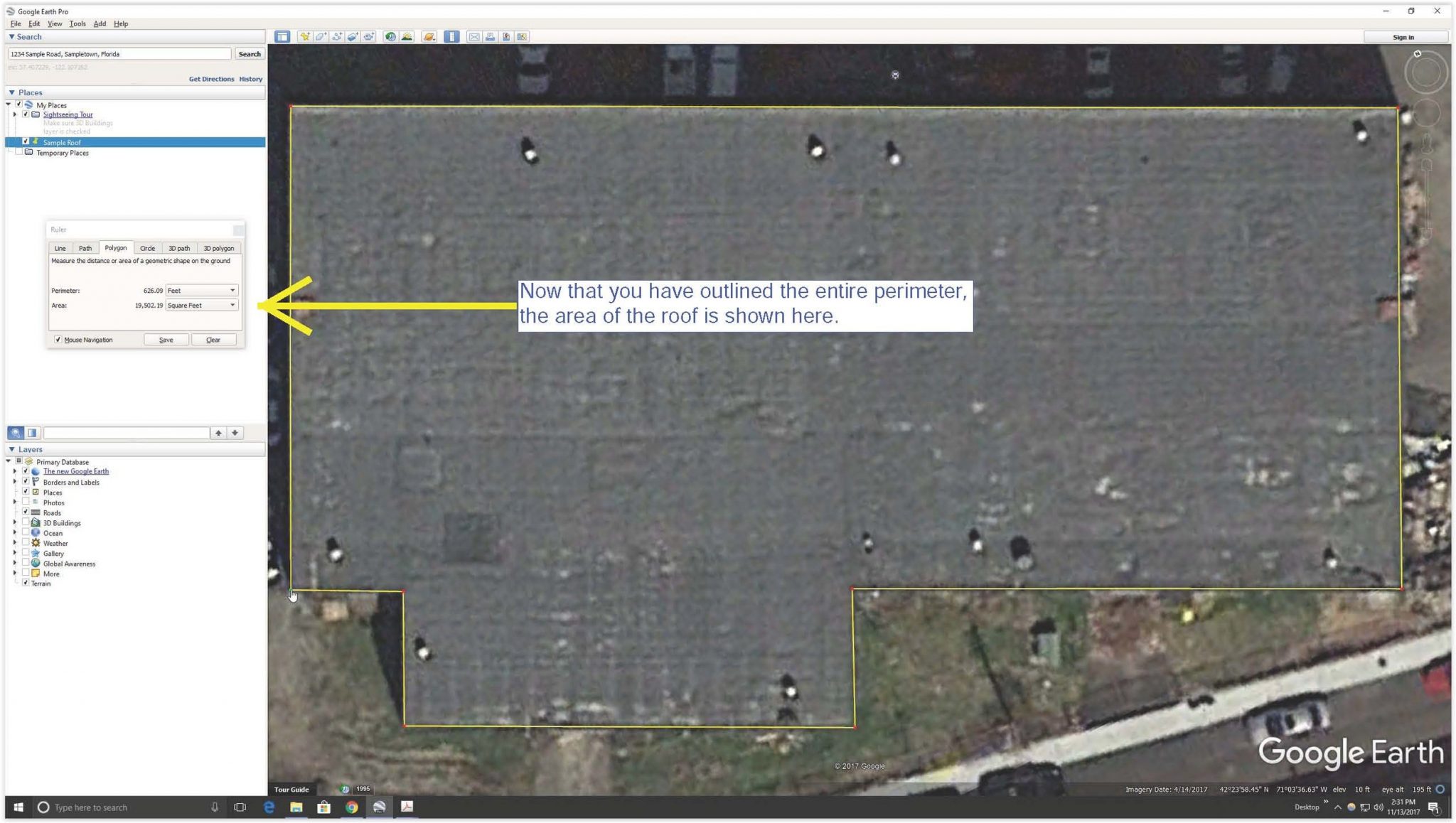 How to Measure a Roof with Google Earth StepbyStep Guide