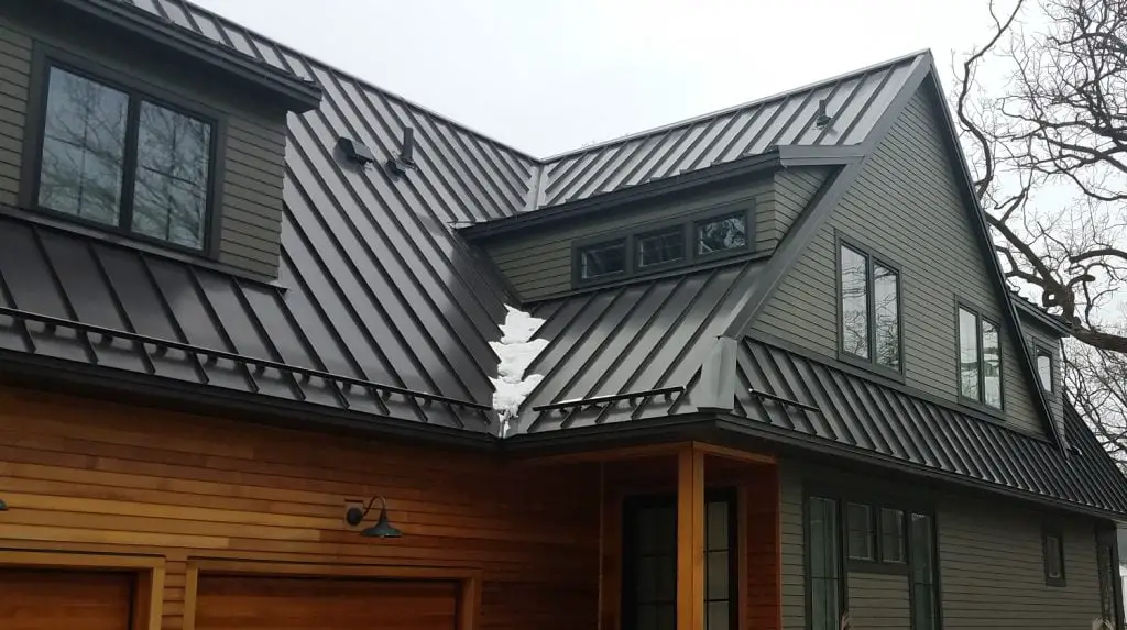 Standing seam metal roof.