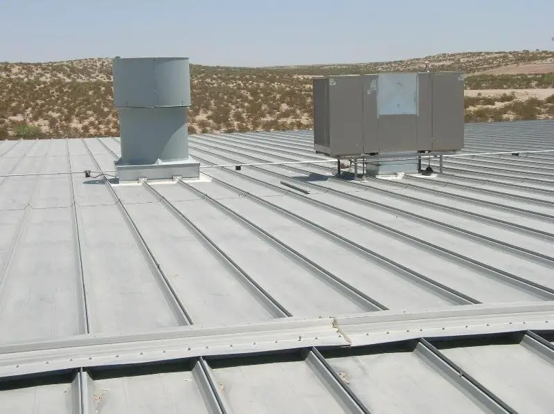 Structural metal panel roof.