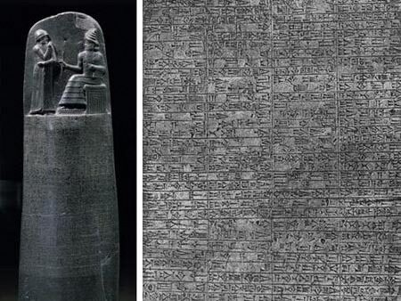 Code of Hammurabi, the earliest known building code, among other things. (Images: Louvre, Paris; Public Domain)